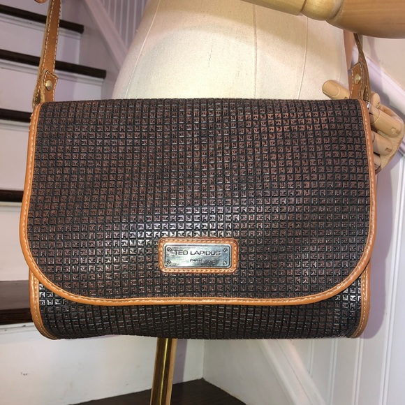 TED LAPIDUS Paris Monogram Leather PVC Crossbody Strap Shoulder Bag RARE HTF - Picture 17 of 17